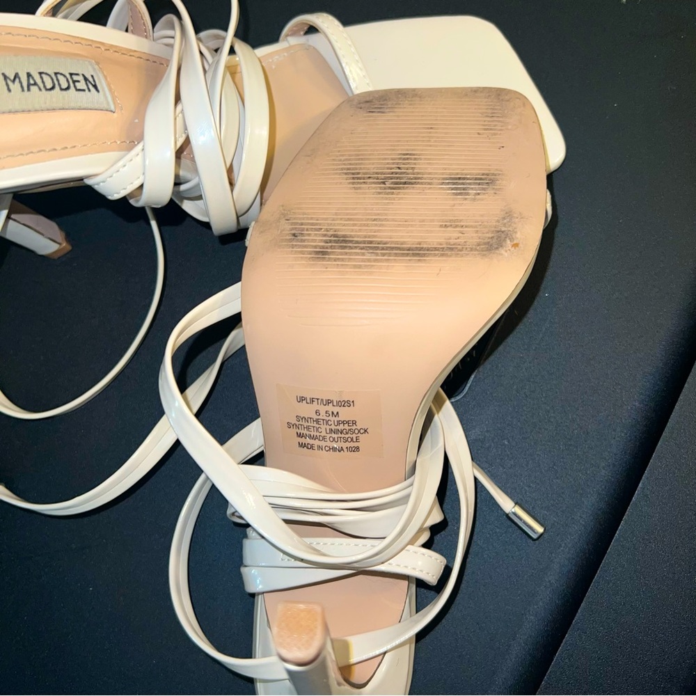 Steve Madden strappy heel cream colored - Picture 3 of 6